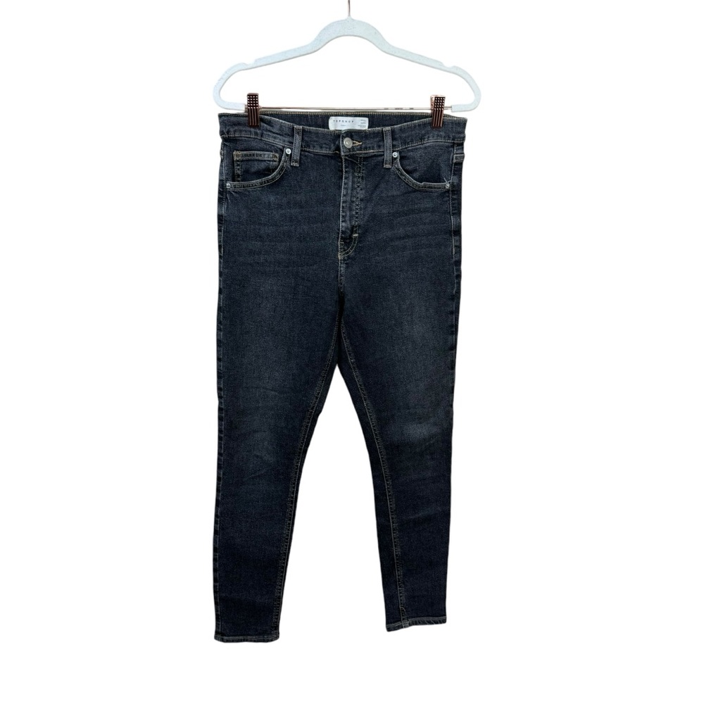 Topshop  Jamie black high rise skinny jeans size W32 L/32